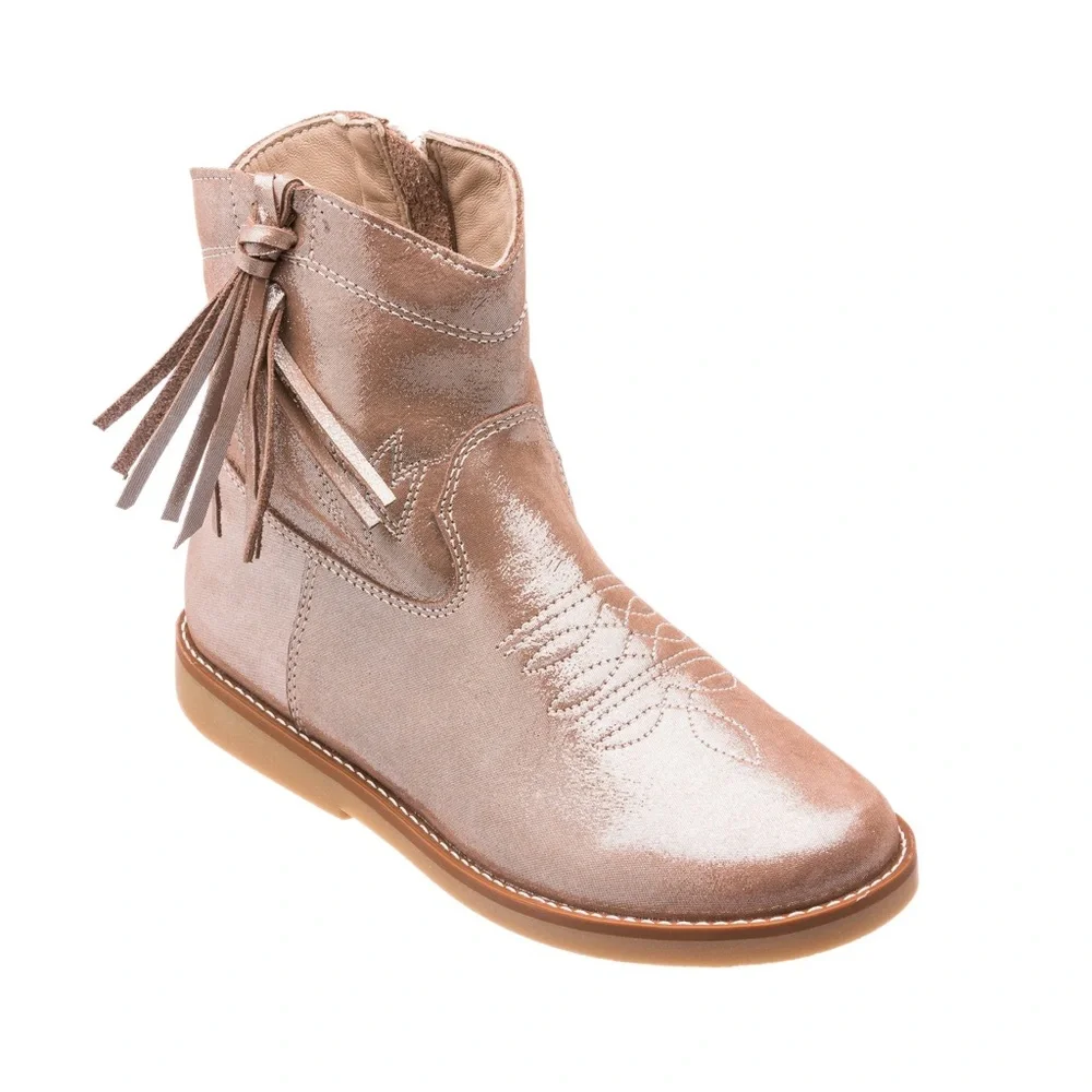 Elephantito Hannah Suede Leather Boot Metallic Blush
